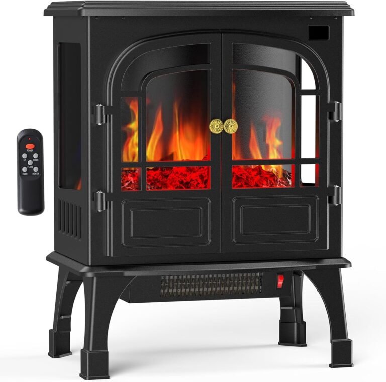 Freestanding Fireplace 26” Powerful Electric Heater by Sweetcrispy