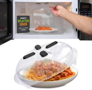 Magnetic Splatter Cover 12-Inch Powerful Microwave Mess-Proof Solution